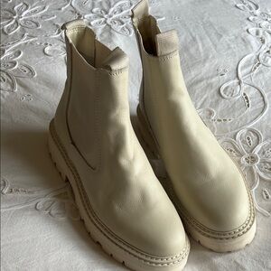 Dolce Vita Cream Ankle Boots